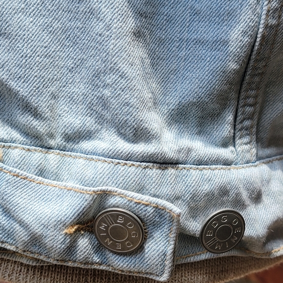 Women's BDG Urban Outfitters Light Blue Distressed Denim Vest Size Small - Picture 6 of 12